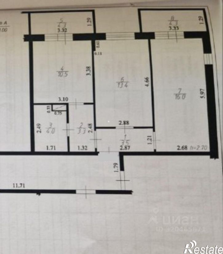 2-комн квартира улица Пономаренко, 5А,  д. 5А