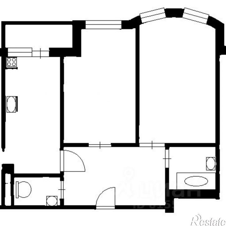 2-комн квартира улица Бабушкина, 36,  д. 36