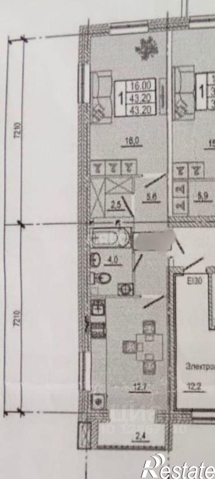 1-комн квартира улица Солнечный Берег, 10А,  д. 10А