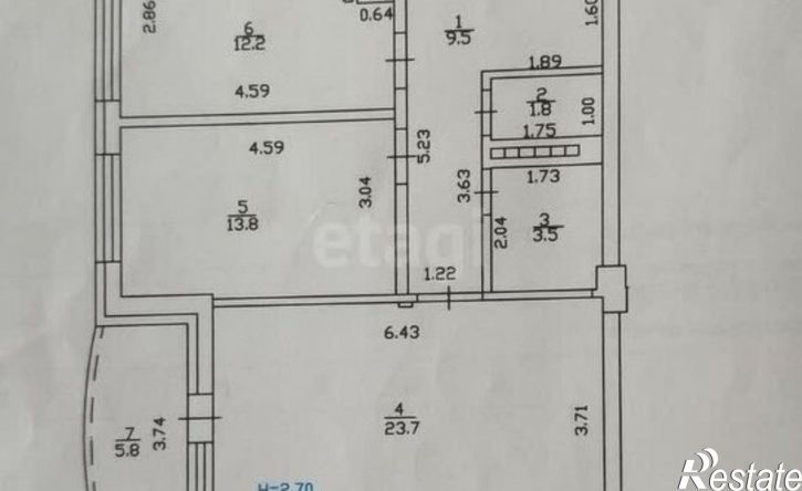2-комн квартира ул Объездная, 2В,  д. 2В