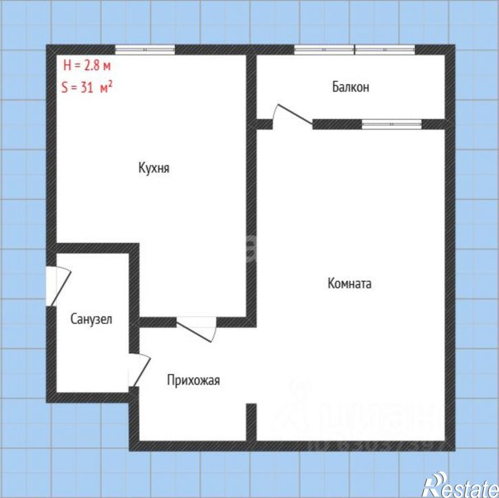 1-комн квартира ул Новонабережная, 1,  д. 1