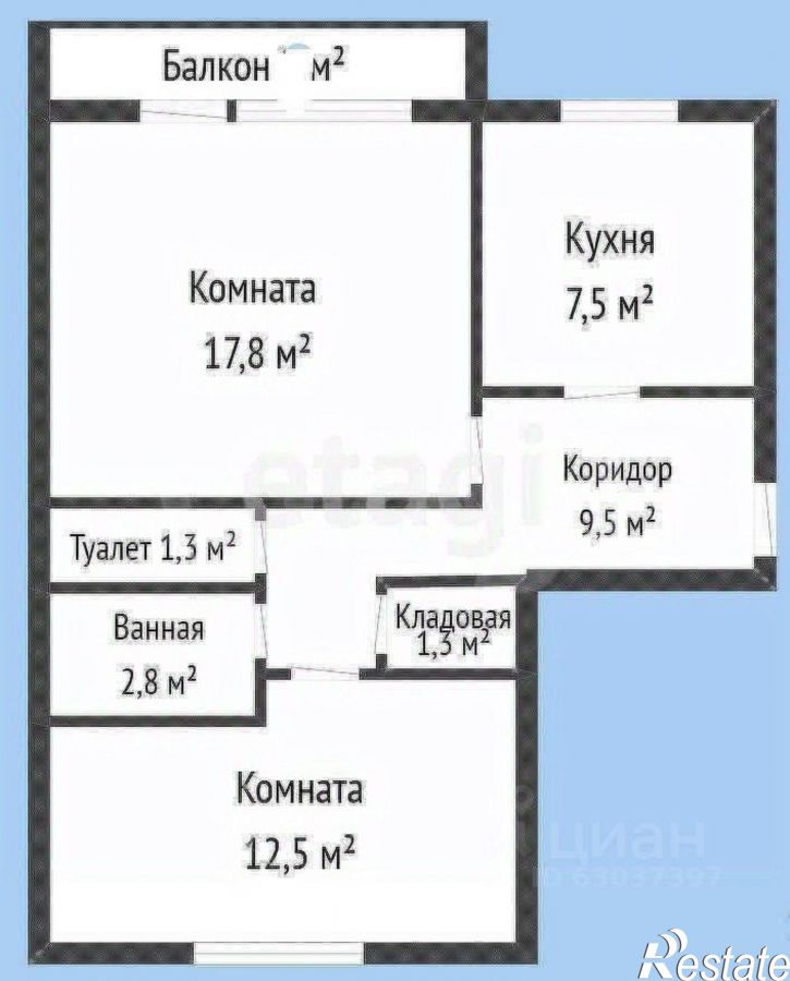 2-комн квартира ул Кириченко, 12,  д. 12