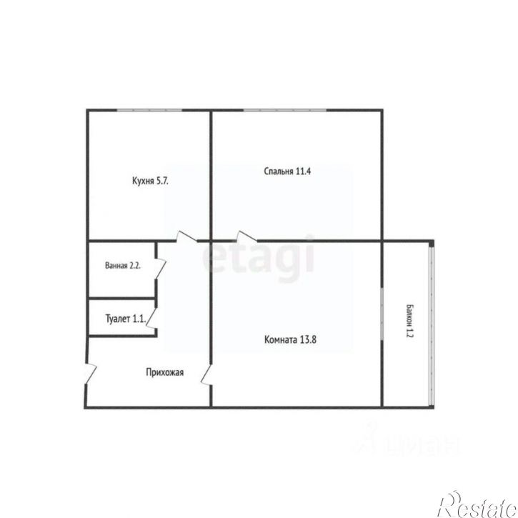2-комн квартира ул Кириченко, 18А,  д. 18А