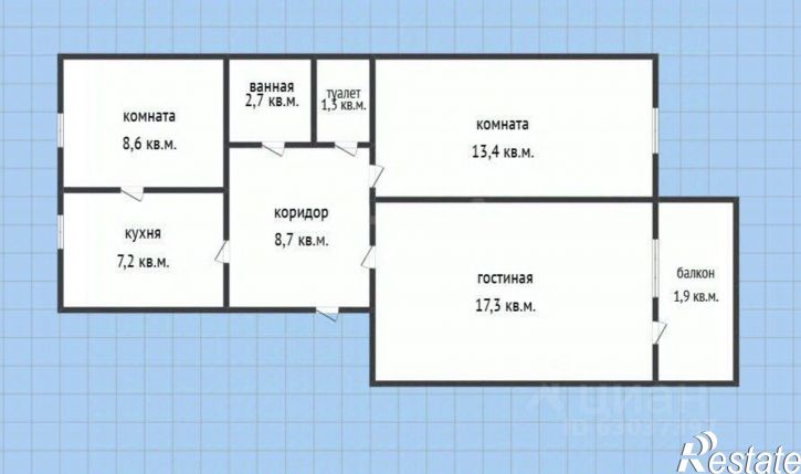 3-комн квартира ул Революции, 3,  д. 3