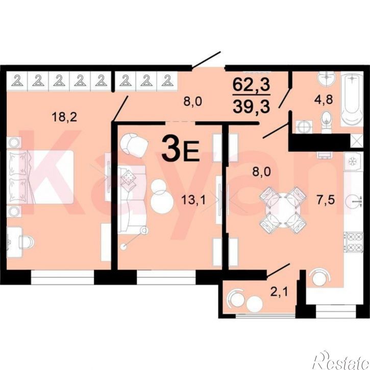 3-комн квартира Ярославского ул.
